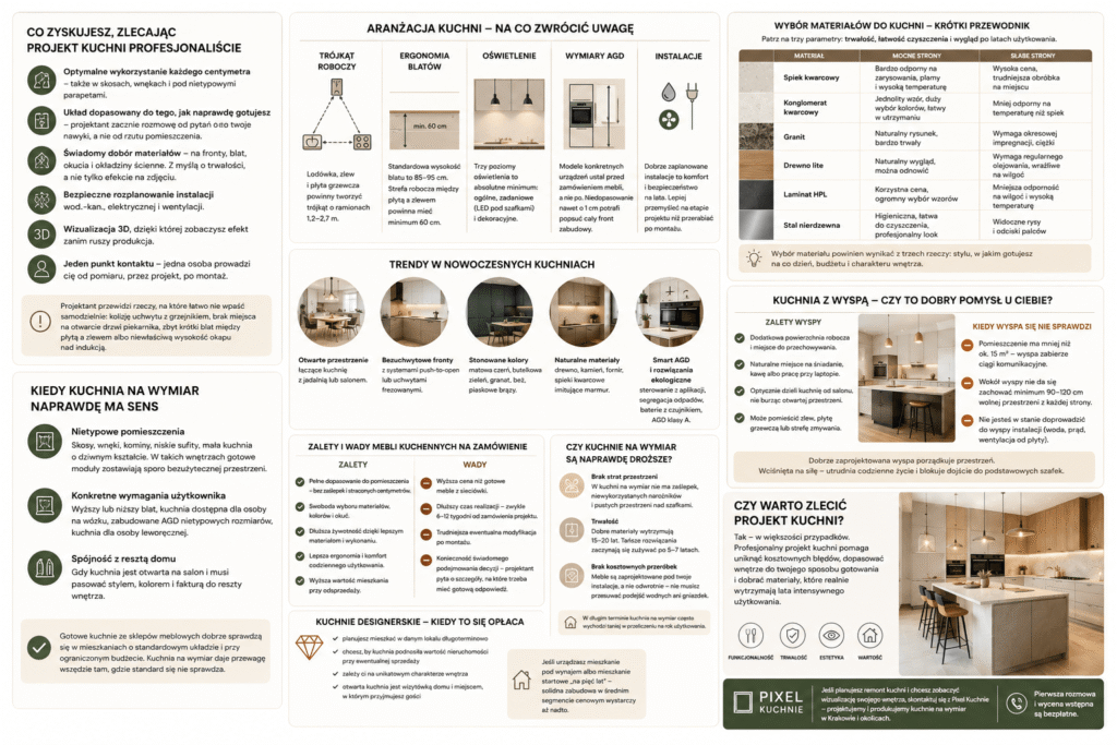 Czy warto zlecić wykonanie projektu kuchni - infografika